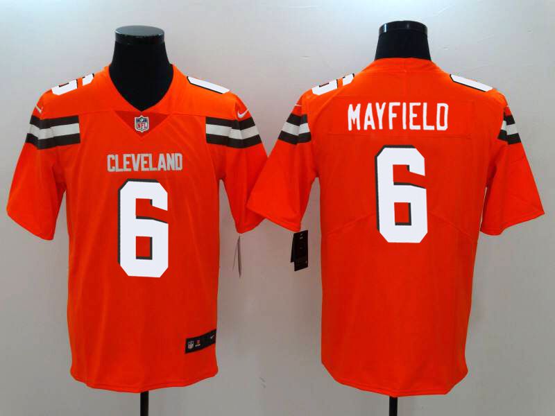 Men Cleveland Browns #6 Mayfield Orange Nike Vapor Untouchable Limited NFL Jerseys